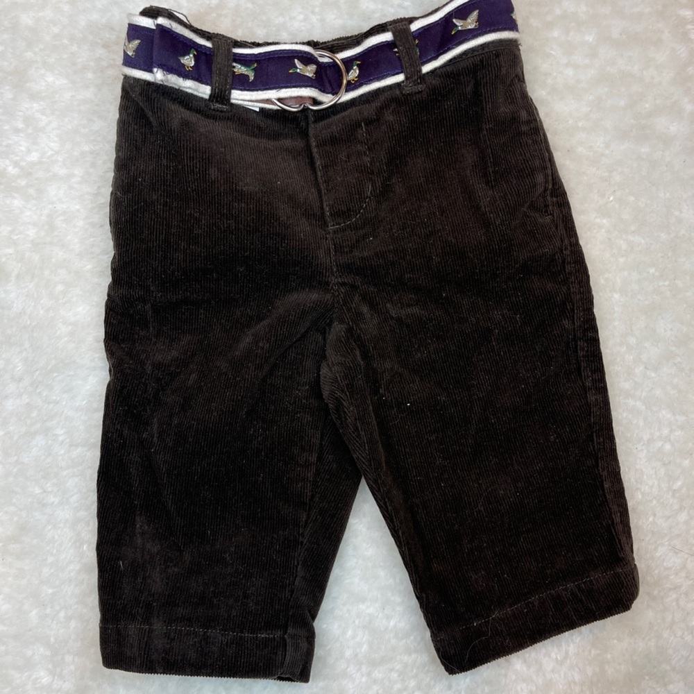 ✨Ralph Lauren Baby🍼✨ Brown Corduroy Pants with Navy Duck Belt